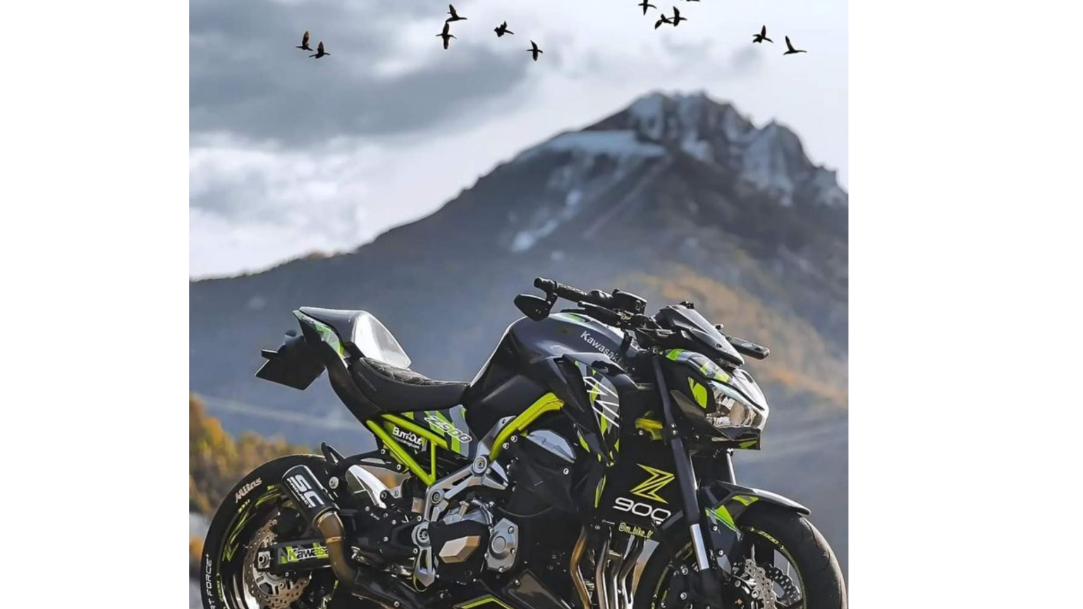 a black and green motorcycle