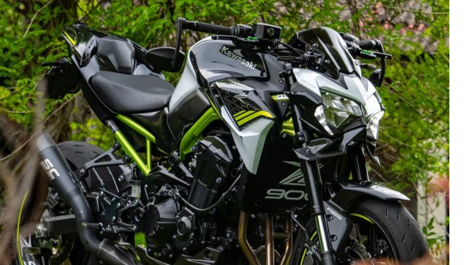 a black and green motorcycle
