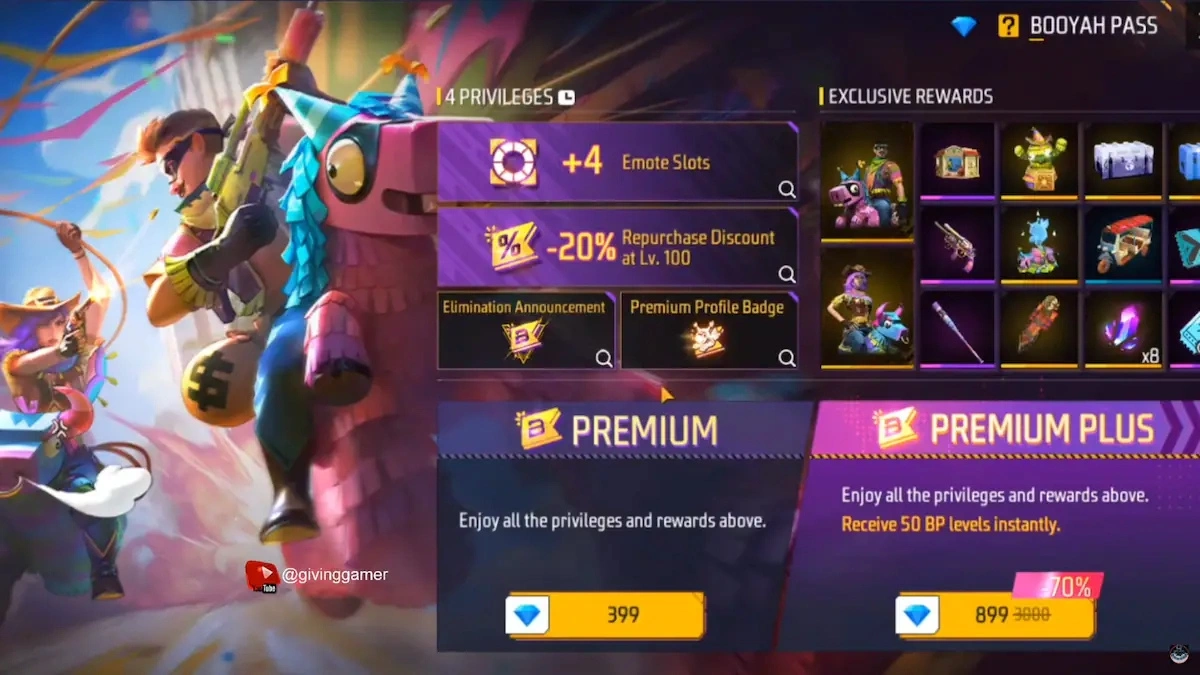 FF Max December Booyah Pass